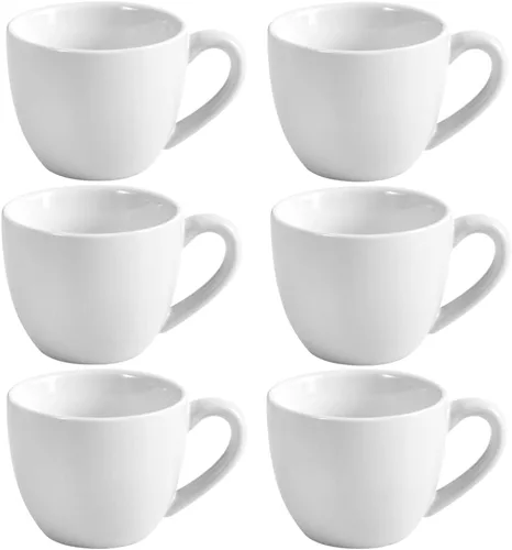 Miniatura 14 de homEdge Mini taza de café de porcelana, 3 onzas / 90 ml, pequeñas tazas de café demitasse para expreso, té - Juego de 6, multicolor