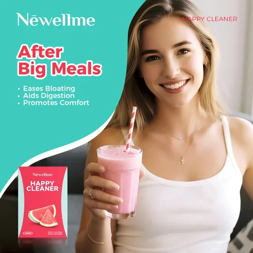 Miniatura 8 de NEWELLME Happy Cleaner Super Greens Powder – Mezcla de bebida de sandía sin azúcar con clorella y espirulina, vegano, sin OGM, 14 paquetes