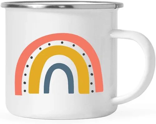 Miniatura 18 de Andaz Press Taza de chocolate caliente de acero inoxidable para niños, 11 onzas, perezoso arcoíris azul, paquete de 1, para niños, ideas