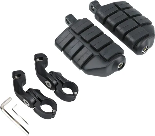 Miniatura 29 de XFMT - Estribos de color negro mate para motocicleta, 1.25 pulgadas, incluye kit de montaje