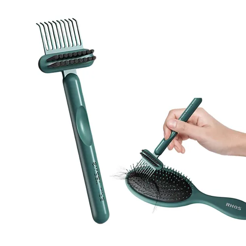 Miniatura 9 de RHOS Herramienta limpiadora de cepillos de pelo 2 en 1, limpiador de peine para eliminar el vello y el polvo, ideal para el hogar, uso en el salón