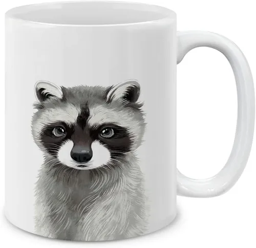 Miniatura 13 de MUGBREW Raccoon Hands Out (1) Taza de café de cerámica, 11 onzas Mapache Manos Fuera (1)