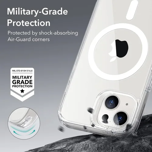 Miniatura 5 de ESR para iPhone 14 Plus Funda, Funda Magnética Compatible con MagSafe, Protección Anti-impactos de Grado Militar, Funda Transparente Magnética