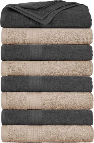 Miniatura 37 de Ample Decor Juego de 12 toallas de baño de 600 GSM, 100% algodón, 4 toallas de baño, 4 toallas de mano, 4 paños de lavado, absorbentes y suaves
