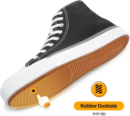 Miniatura 4 de ZGR Tenis de lona para hombre, con cordones, clásicos, casuales, para caminar