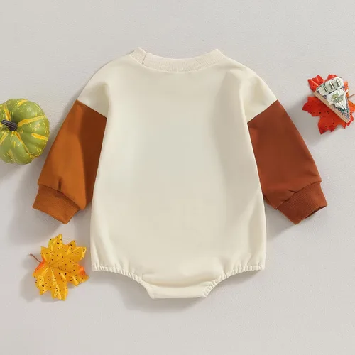 Miniatura 10 de FYBITBO Traje de Acción de Gracias para bebé, niña y niño, sudadera de pavo sin botones, mameluco de manga larga, linda ropa de otoño