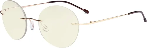 Miniatura 14 de Eyekepper Gafas progresivas sin marco, multienfoque, lectores con filtro de luz azul, redondas, retro, lentes de lectura para hombres y mujeres