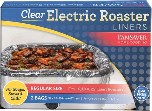 PanSaver Revestimientos de cocina – Forros desechables para asar eléctricos para limpieza instantánea sin fregar – Transparentes, 2 unidades