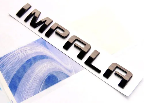 Miniatura 3 de 1x Emblema de Placa de Identificación Impala Negro OEM Letras Logo 3D Insignia Brillante Compatible con Impala 22743583 (Negro)