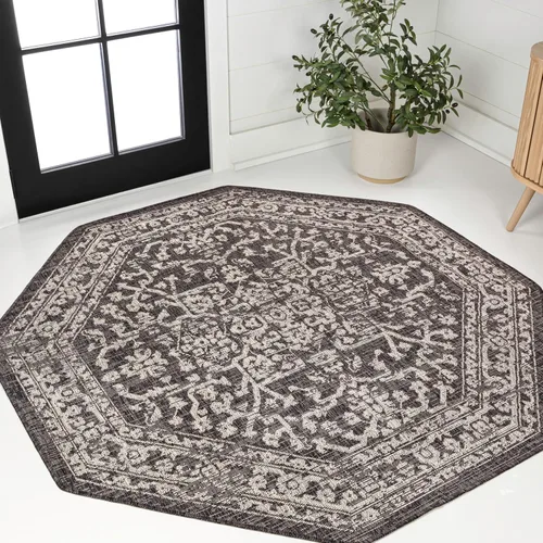 Miniatura 33 de JONATHAN Y Boho Medallion - Alfombra para interiores y exteriores, 3 x 5 pies, color verde azulado/gris, tejido texturizado Malta, para patio