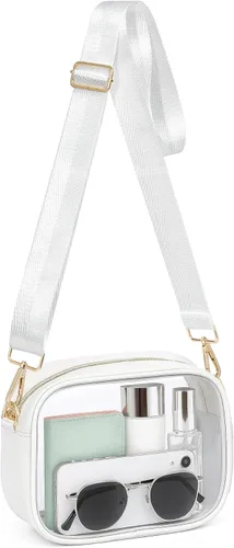 Miniatura 10 de BS-VOG Bolsa transparente para eventos de estadio, bolso transparente para mujer, bolso cruzado de estadio, bolsa transparente para conciertos