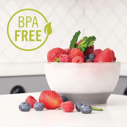 Miniatura 7 de Host Cuencos congelados para helados con agarre de silicona cómodo, cuenco aislado de doble pared para cereales, frutas, acai, postres, fiesta al