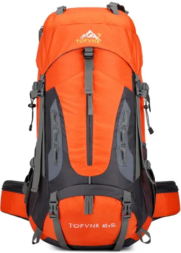 Miniatura 8 de Mochila de senderismo grande de 70 litros, mochila ligera para hombres y mujeres, al aire libre, gran capacidad, montañismo, impermeable, mochila