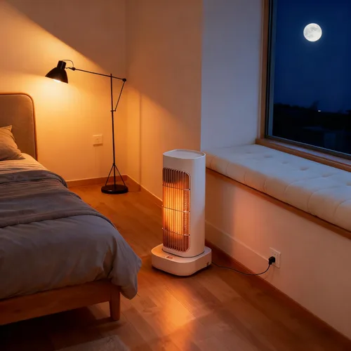 Miniatura 5 de Calentador de espacio, calentadores eléctricos pequeños con oscilación de 90°, calentadores de espacio portátiles para uso en interiores