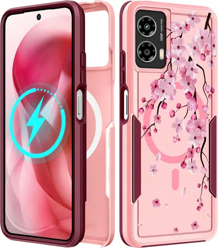 Miniatura 17 de Funda para Moto G 5G 2024 – Compatible con MagSafe para mujeres y niñas, bonita funda protectora magnética para teléfono, diseño femenino Kawaii