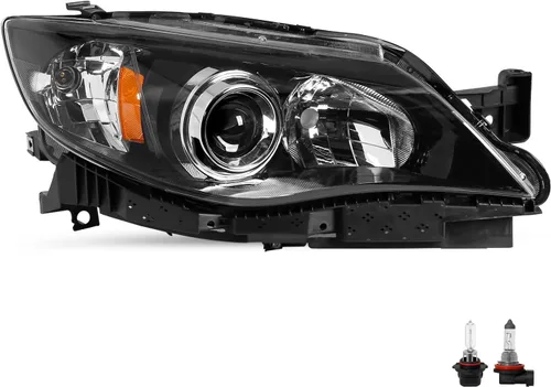 Miniatura 8 de SOCKIR - Conjunto de faros delanteros halógenos compatible con Subaru Impreza WRX Outback Sport 2008-2011, faro proyector con carcasa cromada
