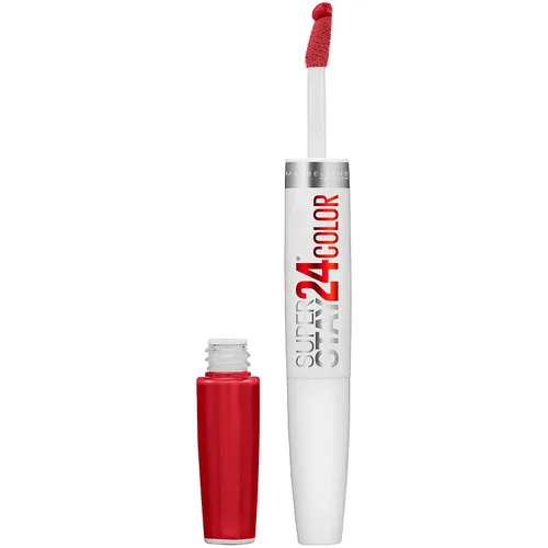 Miniatura 44 de Maybelline Super Stay 24, lápiz labial líquido de maquillaje de 2 pasos, color altamente pigmentado de larga duración con bálsamo hidratante, Merlot