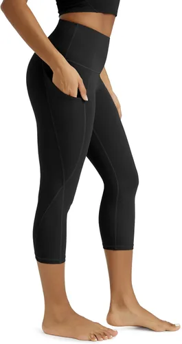 Miniatura 144 de ODODOS - Leggings capri de cintura alta para mujer con bolsillos, control de abdomen, no se transparentan, para entrenamiento atlético, running