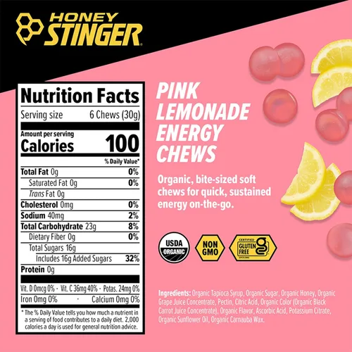 Miniatura 2 de Licuado de frutas Honey Stinger orgánica para mascar, 1.8 onzas (empaque de 12 unidades)