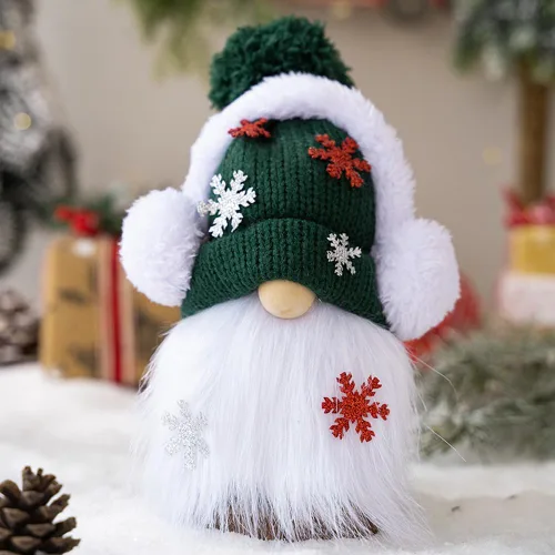 Miniatura 10 de Decoraciones de Navidad de gnomo, figura sueca de Tomte, gnomos de casa de campo, gnomos de Navidad escandinavos, adornos de felpa para invierno