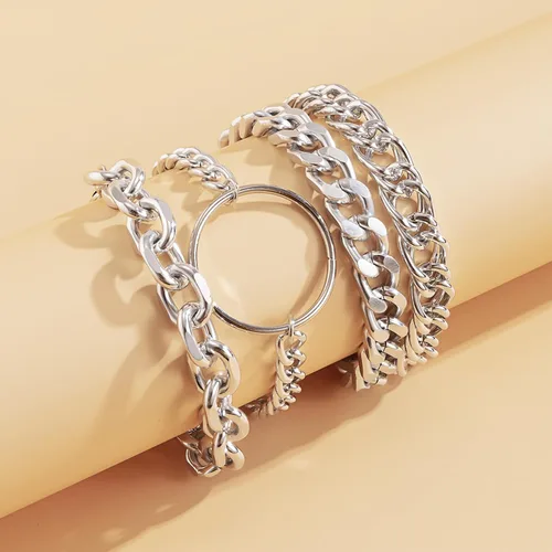 Miniatura 57 de Long tiantian Pulsera de oro gruesa para mujer, pulseras de oro delicadas, pulseras para mujer, pulseras apilables de eslabones de cadena