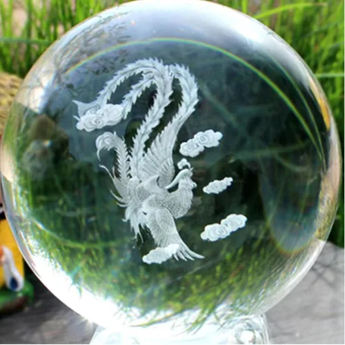 Miniatura 5 de Baoding - Bolas de masaje chino de 1.57 pulgadas para terapia de manos, alivio del estrés, bolas de cristal de dragón y fénix