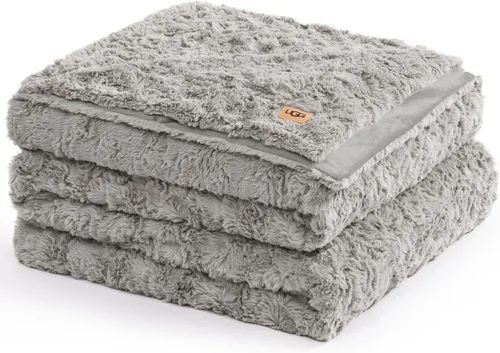 Miniatura 16 de UGG Adalee - Manta de piel sintética tamaño individual, cálida y acogedora, manta extra grande para sofá, ropa de cama lavable para cama individual
