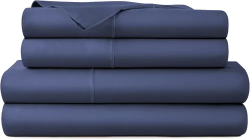 Miniatura 10 de Sábanas 100% algodón orgánico, tamaño matrimonial, sábanas orgánicas con certificación GOTS con bolsillo profundo de 300 hilos y tejido de satén