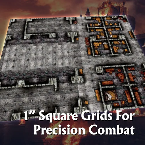 Miniatura 3 de Arcknight Los mapas de batalla de juego de rol del castillo de Graystone; 16 mapas modulares RPG en 8 páginas de doble cara, cuadrícula cuadrada
