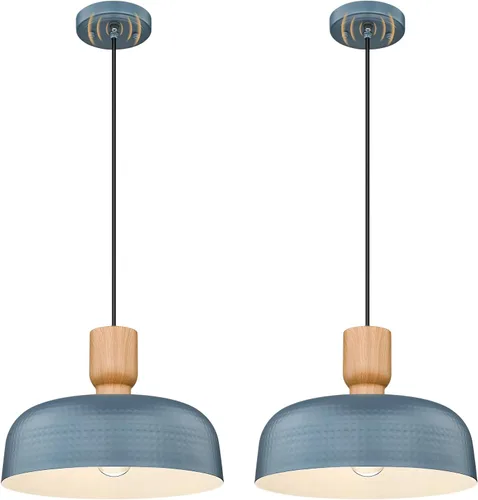 Miniatura 15 de Darkaway Accesorios de Lámparas Colgantes de Techo con Pantalla de Metal Martillado, Lámpara Colgante Moderna para Iluminación de Isla de Cocina