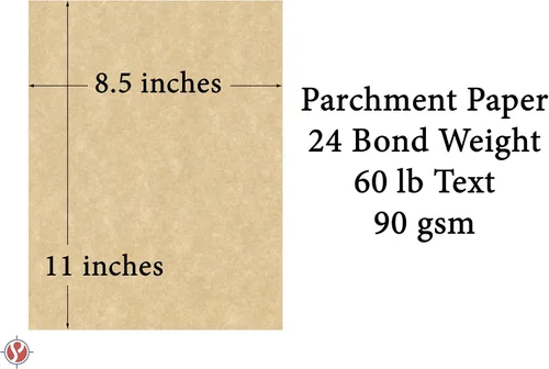Miniatura 5 de Papel pergamino envejecido de papelería, ideal para escribir, certificados, menús e invitaciones de boda, papel bono de 24 libras, 8.5 x 11