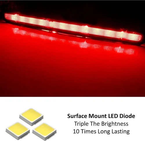 Miniatura 2 de iJDMTOY Lente ahumada negra estilo ZL1/1LE 12-SMD completa LED tapa de maletero Tercer conjunto de barra de luz de freno compatible con Chevrolet