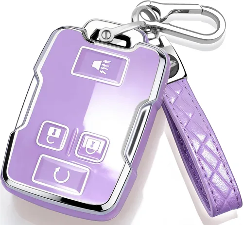 Miniatura 12 de XIYANG TRADE funda para llavero de Chevy con llavero, carcasa de llave de TPU con protección completa compatible con llave remota GMC Chevy Colorado