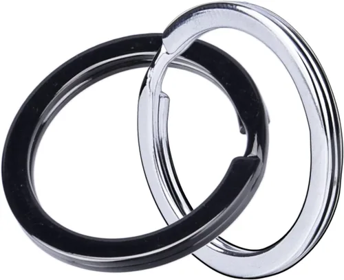 Miniatura 5 de Sunmns Llavero plano de 1 pulgada, llavero dividido de metal, llavero para organizar llaves del hogar, manualidades, cordones, 36 piezas