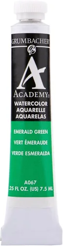 Miniatura 6 de Grumbacher Academy Pintura de acuarela, 0.3 fl oz/0.25 onzas, óxido de cromo verde (A048)