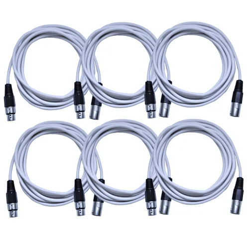 Miniatura 39 de Seismic Audio SAXLX-2Brown-Paquete de 6 cables de conexión XLR de 2 pies marrones - Cables de micrófono - Cables XLR macho a hembra - 2 pies