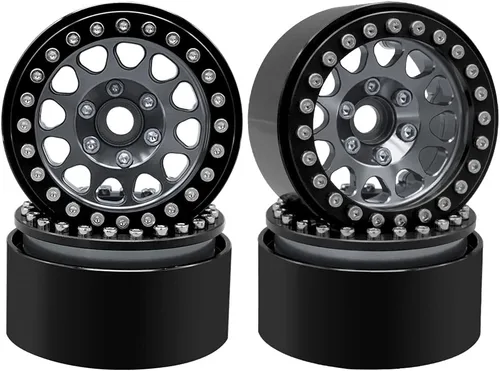 OGRC - 4 llantas Beadlock de 1.9 pulgadas, llantas de aluminio para Traxxas TRX4 TRX6 Redcat GEN7 GEN8 Rc4wd D90 Axial SCX10 SCX10 II 90046 SCX10
