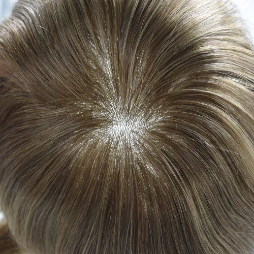 Miniatura 5 de Toupee para hombres pieza de cabello humano real para hombre, sistema de pelo de piel de poliéster para hombre, protesis capilar para hombre