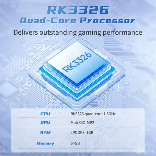 Miniatura 3 de Consola de juegos retro G350, sistema Linux RK3326 G350, consola de juegos portátil incorporada 64G TF Card 4371, pantalla IPS de 3.5 pulgadas