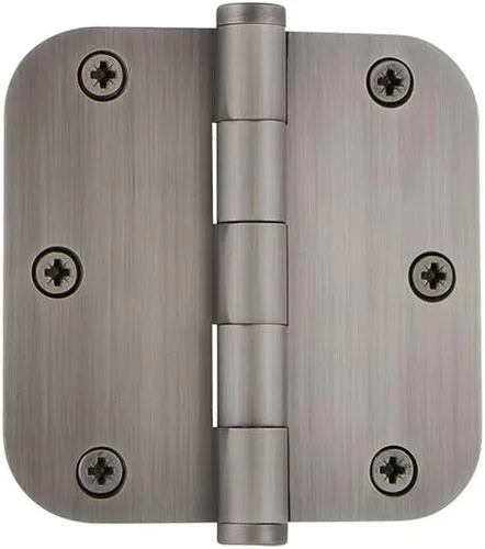 Miniatura 60 de Grandeur Hardware 824304 Bisagra residencial con punta de bellota de 3.5 pulgadas con esquinas de radio de 5/8 pulgadas en peltre antiguo