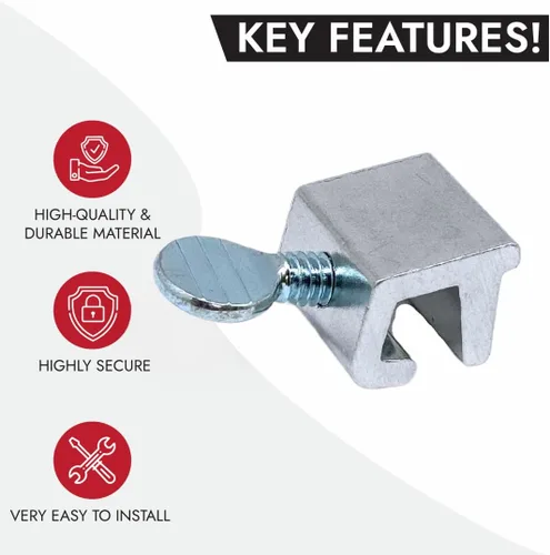Miniatura 4 de NU-SET Cerradura Cerradura de ventana deslizante Cerradura de ventana con tornillo de pulgar para seguridad de ventanas Mejoras para el hogar