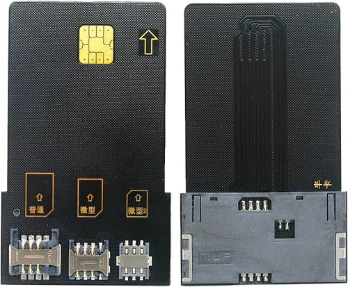 4 en 1 adaptador de tarjeta SIM de tarjeta inteligente para tarjeta IC, tarjeta SIM con 2FF 3FF 4FF Mini Micro Nano tamaño