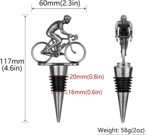 Miniatura 9 de LKKCHER Tapón de vino de ciclismo, regalos de vino para bicicleta, regalos del día del padre, regalos de Navidad, regalos de cumpleaños para hombres