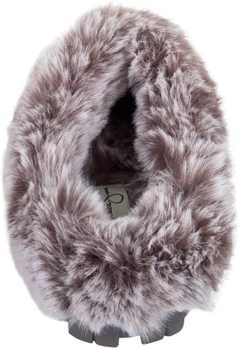 Miniatura 11 de Jessica Simpson - Zueco de piel sintética para mujer pantuflas cómodas y peludas para interiores con espuma viscoelástica