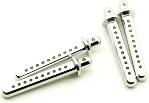 Miniatura 4 de MOHERO RC Crawler Cars - Soportes de poste de carrocería de aluminio para 1:10 SCX10 AXIAL 4WD Paquete de 4 (plateado)