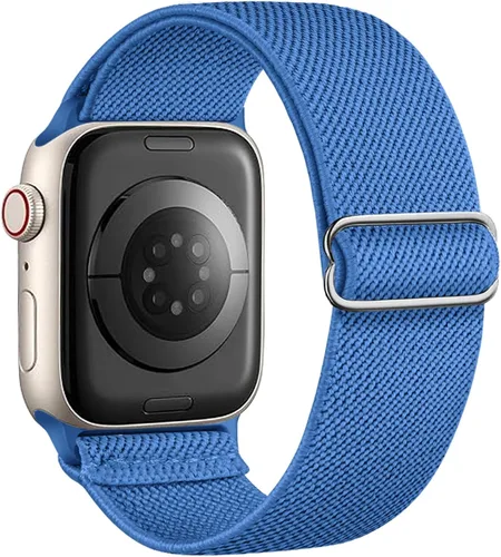 Miniatura 33 de Correa elástica de nailon compatible con Apple Watch Series 11, 10, 9, 8, 7, 1.811 in, 1.772 in, 1.654 in, 1.614 in, Ultra 3, 2, 1.929 in, Series 6