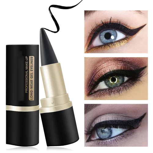 Miniatura 2 de 2PCS Profesional Preciso Árabe Aduanas Larga Desgaste Gel Negro Eyeliner Eye Liner Pen
