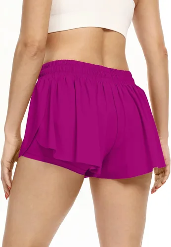 Miniatura 79 de Blaosn Pantalones cortos atléticos fluidos para mujer, gimnasio, yoga, entrenamiento, correr, pantalones cortos de tenis, falda falda linda, ropa