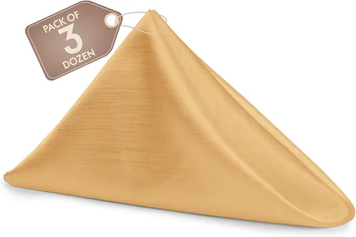 Miniatura 29 de Ultimate Textile -1 docena de servilletas reversibles Shantung Satin - Majestic - Servilletas de tela Majestic de 17 x 17 pulgadas, color marrón