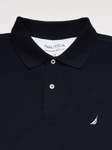 Miniatura 2 de Nautica - Camisa polo de manga corta para hombre, ajuste clásico, gran talla, cubierta sólida